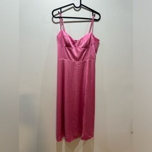 Wilfred Glaze Satin Dress Bubblegum Pink